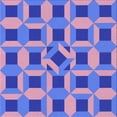 thumbnail image 1 of Ahgly Company Machine Washable Indoor Square Transitional Purple Mimosa Purple Area Rugs, 7' Square, 1 of 7