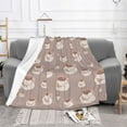 thumbnail image 2 of XMXT Throw Blanket, Artistic Coffee Prints Machine Washable Blankets for Sofa, 80 x 60 inches, 2 of 9