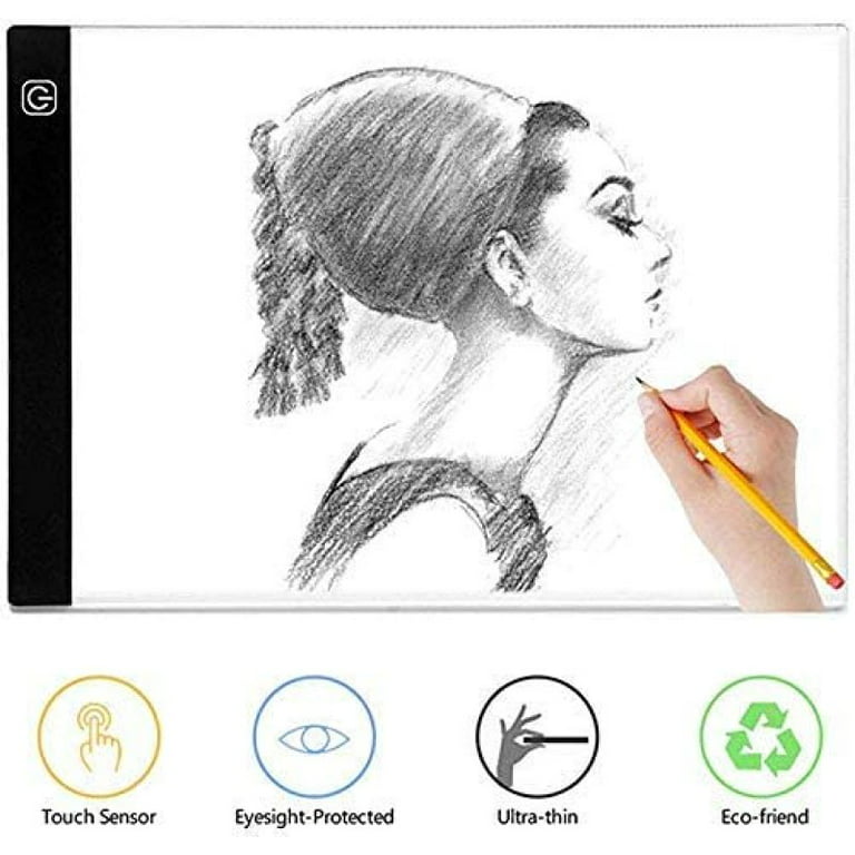 Ultra-Thin LED Light Box, LED Handicraft Tracking Pad, LED Light Pad  Dimmable Brightness for 5D DIY Diamond Painting Artists Drawing Sketching
