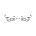 thumbnail image 1 of Aretes Miow Cats Twin Plata .925 plateado, 1 of 5