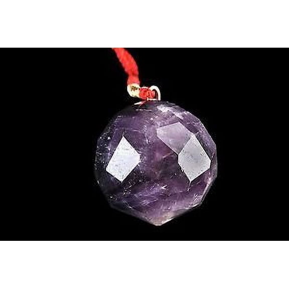 crystalmiracle Amethyst Gemstone Feng Shui Hanging Ball Reiki Dowsing Crystal Healing Wellness Home Office Gift Powerful Meditation Positive Energy Peace