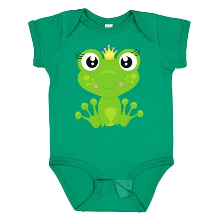 

Inktastic Cute Frog Green Frog Frog Princess Crown Gift Baby Girl Bodysuit