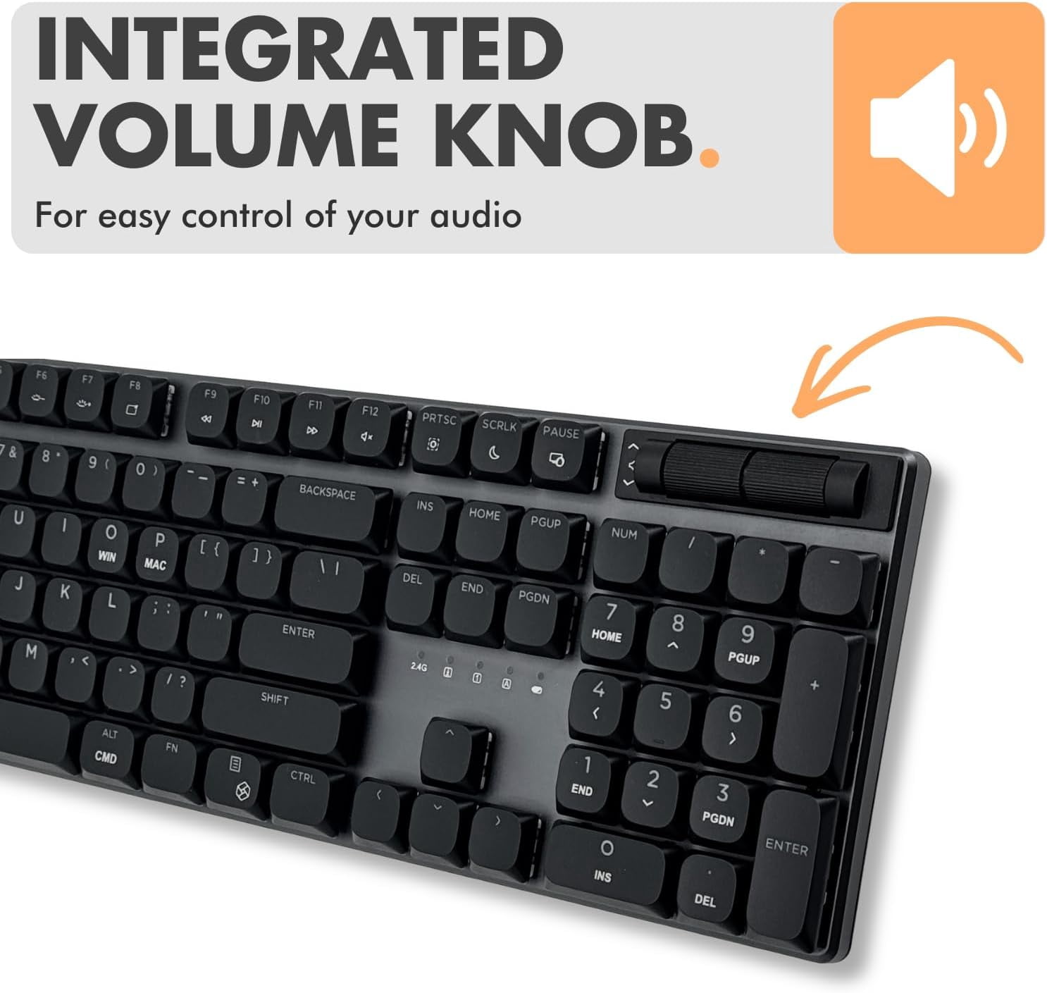 X9 Performance Low Profile Mechanical Keyboard Wireless (Wired + BT + 2.4Ghz) - Triple Mode Connectivity, Red Switches, Backlit, 107-Key - Slim Bluetooth Mechanical Keyboard for Mac and PC