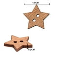 thumbnail image 3 of Zhaomeidaxi 200Pcs 2 Holes DIY Star Shape Mixed Pattern Vintage Wooden Buttons with 2 Holes DIY Sewing Craft Decorative for Clothes Hats Shoes Craft Sewing Buttons, 3 of 6