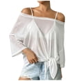 thumbnail image 2 of Women's Sheer Mesh Panel Layered Top - Feminine Stylish Casual & Date Night Wear, 2 of 6