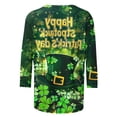 thumbnail image 4 of Ounisa Womens 3/4 Sleeve T Shirt Crew Neck St.Patrick's Day Printed Pullover Loose Fit Casual Fashion Contemporary Tops S-3XL, 4 of 5