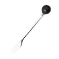 thumbnail image 3 of 6pcs Ceramic Handle Mini Stainless Steel Fork Flatware Tableware for Cake Coffee Dessert (Black Fork), 3 of 8
