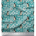 thumbnail image 1 of Soimoi Cotton Duck Fabric Floral & Penguin Ocean Fabric Prints by Yard 56 Inch Wide, 1 of 1