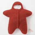 thumbnail image 3 of Baby Starfish Onesie, Thick Imitation Fleece Starfish Newborn Sleeping Bag, Infant Footie Jumpsuit Winter Warm Outfits, 3 of 11