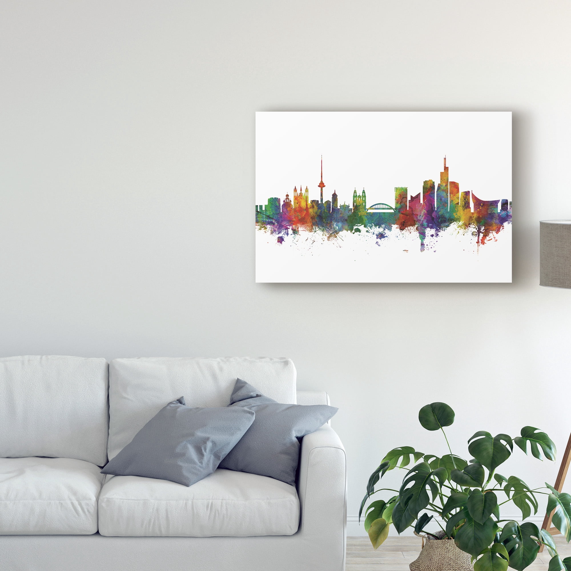 Trademark Fine Art 'Vilnius Lithuania Skyline II' Canvas Art by Michael Tompsett