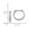 thumbnail image 2 of 14k White Gold Diamond Hinged Hoop Earrings EM5352, 2 of 2