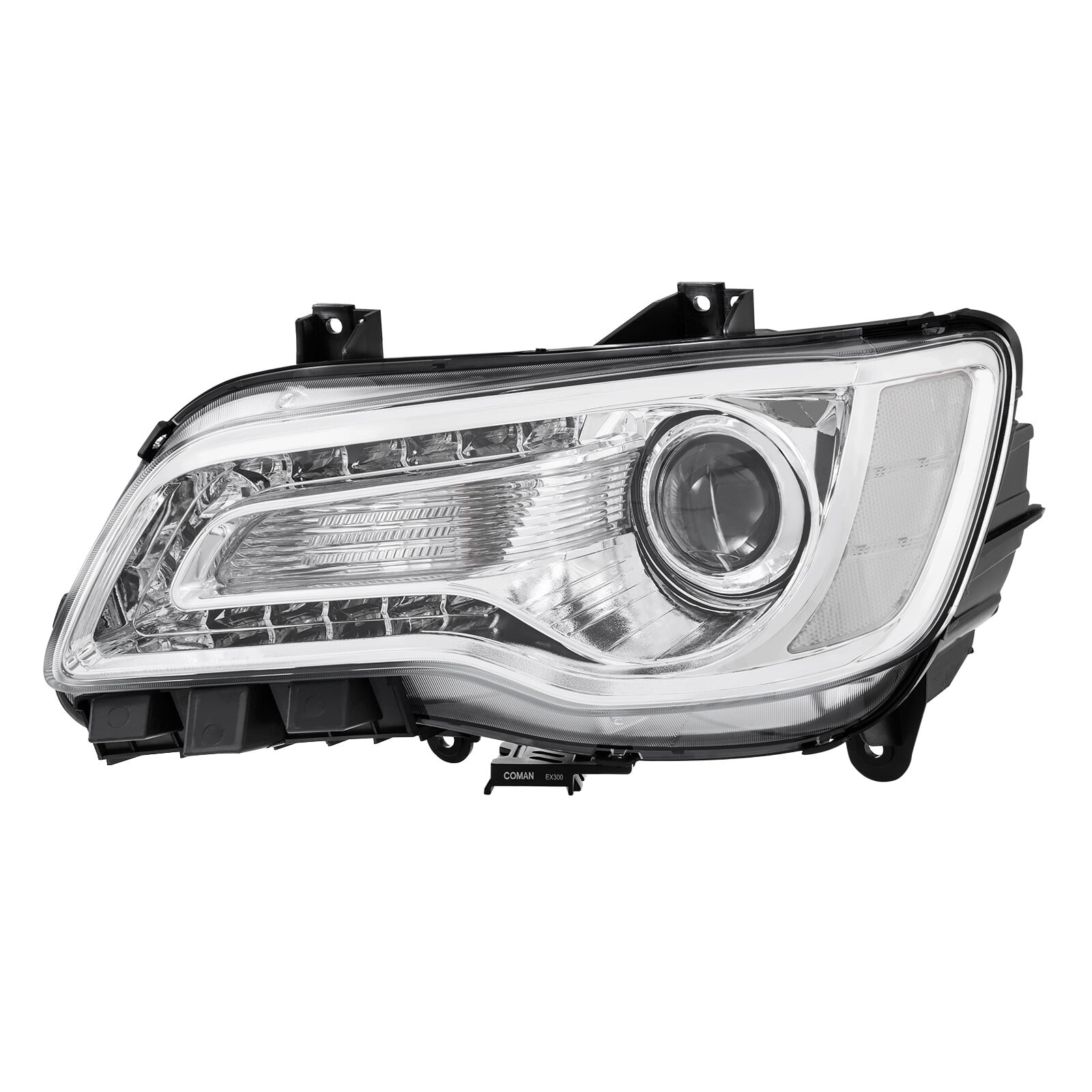 MOSTPLUS For 2011-2023 Chrysler 300 LED DRL Projector Chrome Clear Headlights LH & RH