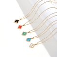 thumbnail image 3 of Collar con colgante de trébol de 4 hojas para mujer, gargantilla de trébol de moda, chapado en oro, joyería de acero inoxidable de lujo, regalo, 3 of 4