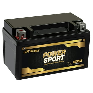 ExpertPower ETX7A-BS 12v7ah YTX7A-BS Moped Scooter 12V 7AH Replacement Power Sports Battery