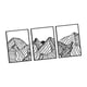thumbnail image 3 of Arte de pared de metal de montaña Macarena 3 piezas Dibujo lineal minimalista Decoración del hogar Negro, 3 of 8