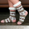 thumbnail image 2 of Cozylook 2-Pack Women's Fuzzy Slipper Socks Sherpa Lined, Non-Slip Grippers, 2 of 6
