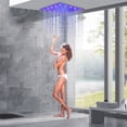 thumbnail image 6 of Brushed Nickel Wall Mounted Shower Faucet Set Rainfall Shower Head Combo with Mixer Valve kit, 6 of 11
