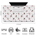thumbnail image 5 of Long Mouse Pads for Desk,White Cow Black Dot Pattern Desk Mats on Top Of Desks, Desk Mouse Pad Extra Large with 3mm Non-Slip Base and Stitched Edge for Gaming,Office,Work,Home 47.3"x23.6", 5 of 6