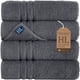 thumbnail image 1 of Juego de toallas de baño Hammam, color gris, 100% algodón, 4 piezas, 1 of 6
