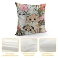 thumbnail image 4 of Orinice Cute Cat Graphic Decorative Throw Pillow Cover for Home Couch Living Room Bed Sofa - Short Plush Material - 1PC 12x12in, 4 of 5