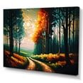 thumbnail image 2 of Designart "Colorful Path Through The Forest I" Landscape Forest Canvas Print, 2 of 5