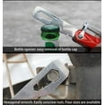 thumbnail image 4 of 14 en 1 Outil Multifonction en Acier Inoxydable pour Camping Survie Randonnée Extérieur Outil de Voiture, Cadeau pour Hommes Femmes, Mini Outils avec Lampe de Poche Couteau de Camping Marteau Hache Pince Tournevis, 4 of 5