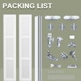 thumbnail image 4 of LuminaMatte™ 36" X 96" 3-Lite Glass Door Solid Manufactured Wood Bi-Fold Door With Installation Hardware Kit, 4 of 8