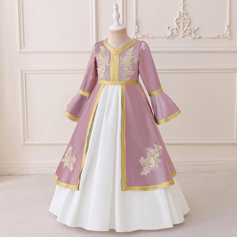purple and gold princess dress Princess Charlotte girl dress