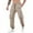 Khaki, variant on MELDVDIB Mens Cargo Pants Baggy Drawstring Elastic Waist Joggers Solid Color Stretch Outdoor Pants with Pockets Black M