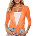 thumbnail image 3 of CAIXIA Shrugs for Women, Summer Lightweight Cropped Cardigan, Mesh Bolero Shrug Beach Cover Up for Dress, 3 of 5