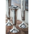 thumbnail image 2 of DecMode 10" Fluted Silver Aluminum Metal Vase, 2 of 7