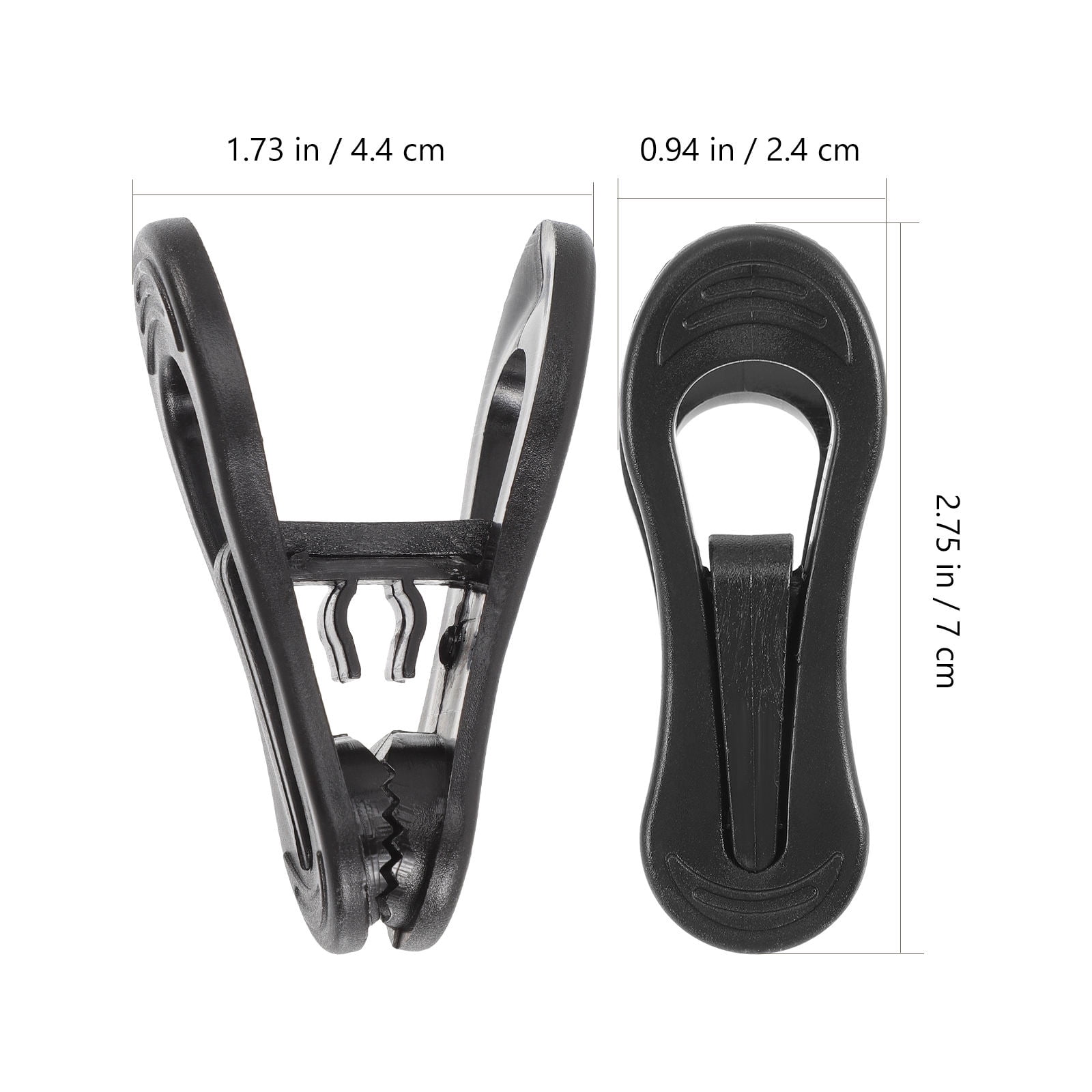 WHAMVOX  50 Pcs Hanger Clips for Plastic Hangers Laundry Clothes Child Travel Black