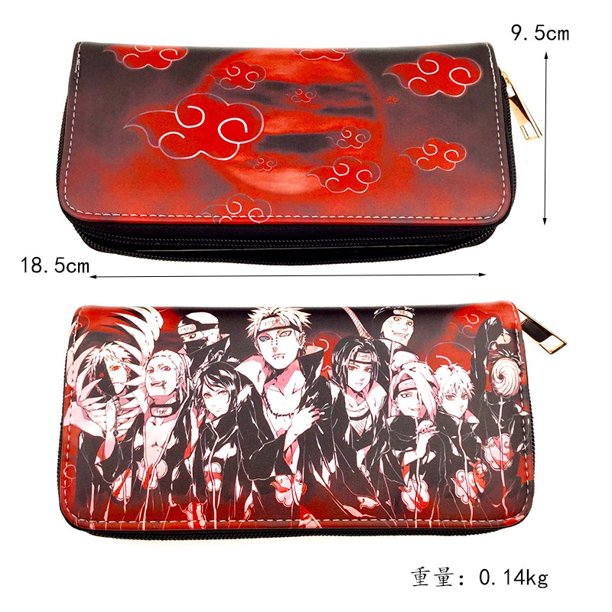 Anime Card Captor SAKURA PU Cuero Largo Cartera KINOMOTO Tarjetero Para Niñas Embrague