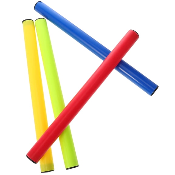 Soimiss 4Pcs Plastic Relay Relay Sticks Lightweight Eye Catching for Racing Events