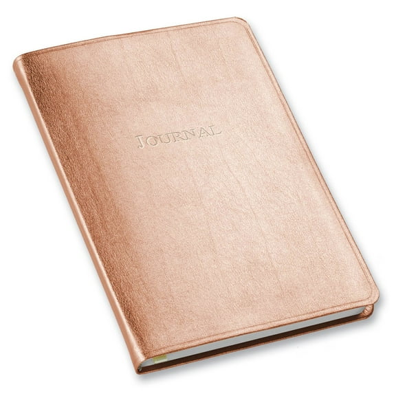 Gallery Leather Desk Journal - Metallic Rose Gold - 8"x5.5"