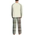 thumbnail image 7 of Fewfanhot Men Pajama Set Lightweight Nightwear Pjs Sleepwear Quick Dry Soft Comfy Long Sleeve Loungewear With Pocket, 7 of 7