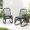 Black+ Gray, variant on Outdoor Chairs With Washable Cushions. Pe And Iron Frame. For Patio, Poolside, Garden. 400lbs Weight Limit, Water , Modern Look Construction. Backyard, Garden, Balcony. Adjustable Feet, Capacity,