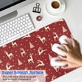 thumbnail image 4 of Long Mouse Pads for Desk,Red Christmas Deer and Tree Pattern Desk Mats on Top Of Desks, Desk Mouse Pad Extra Large with 3mm Non-Slip Base and Stitched Edge for Gaming,Office,Work,Home 31.5x11.8in, 4 of 5