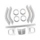 thumbnail image 3 of Conjunto de de decoración interior ligero, fácil de usar, elegante decorativo de reemplazo resistente al desgaste conveniente Plata, 3 of 9