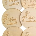 thumbnail image 2 of Tarjetas de Madera de Hito Mensual para Bebé Perfecl Discos de Hito con Letras Talladas, 2 of 2