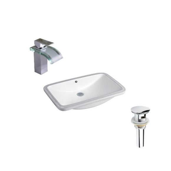 DROP Bath and Kitchen DR091086 Undermount Bathroom Sink Set