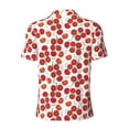 thumbnail image 4 of Rocae Tomato for Men's Short Sleeve Polo Shirt, Quick Drying Performance Moisture Wicking Sports Men's Golf Shirt X-Large, 4 of 9