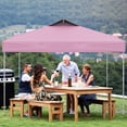 thumbnail image 4 of Costway 10 X 10 FT 1-Person Setup Pop up Canopy Tent with 1-Push Center Lock Wind Ropes Pink, 4 of 10