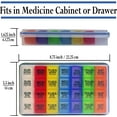 thumbnail image 3 of GMS Gasketed 7-Day 4-Times-a-Day Pill Organizer for Vitamins, Pills, and Supplements - BPA-Free & Waterproof with Daily, Removable, Multi-Colored Tablet Boxes, 3 of 6