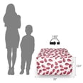 thumbnail image 3 of Strawberry Rectangle Pouf, Continuous Cartoonish Ripe Summer Season Fruits, Under Desk Foot Stool for Living Room Office Ottoman with Cover, 25", Pink Pale Pink, by Ambesonne, 3 of 4