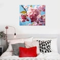 thumbnail image 4 of PIKWEEK  Flower Canvas Wall Art Cherry Sakura Blossom in Spring Picture Print Modern Home Decor Elegant Flowers Artwork Abstract Floral Paintings on Canvas for Bedroom Girls Room Decor 20x16in, 4 of 4