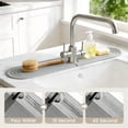 thumbnail image 5 of FZENeast Stone Drying Mat,Quick Drying Diatomite Stone Kitchen Faucet Absorbent Mat 17.7 x 3.9 (Grey), 5 of 7