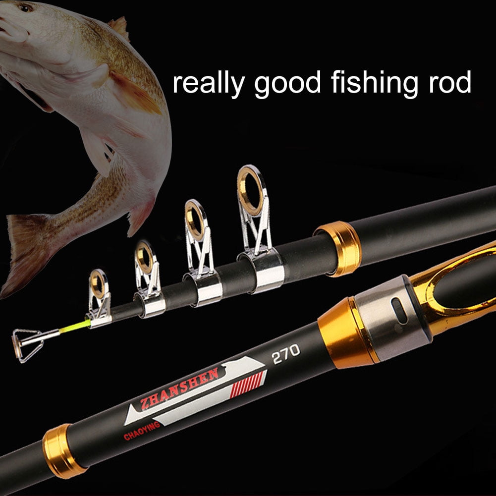 63'' Portable Fishing Rod Spinning Carbon Fish Hand Fishing Tackle 