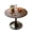 Walnut + MDF+Metal, variant on Natural Wood Color Round Table, Modern Dining Table, Mdf Top And Steel Base Tulip Kitchen Table, Mid Century Coffee Table For Living Room 24 Inch
