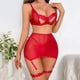 thumbnail image 5 of Gibobby Ropa interior mujer Lenceria Sexy de Encaje Sexy Pijama para Mujer Ropa Interior(Rojo, CH), 5 of 5